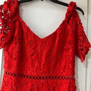 Red dress L size Lulu’S